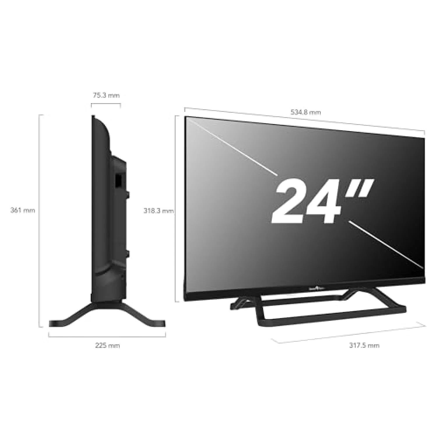 TV LED 24 HD per Hotel con 3 HDMI e 12V - immagine 2