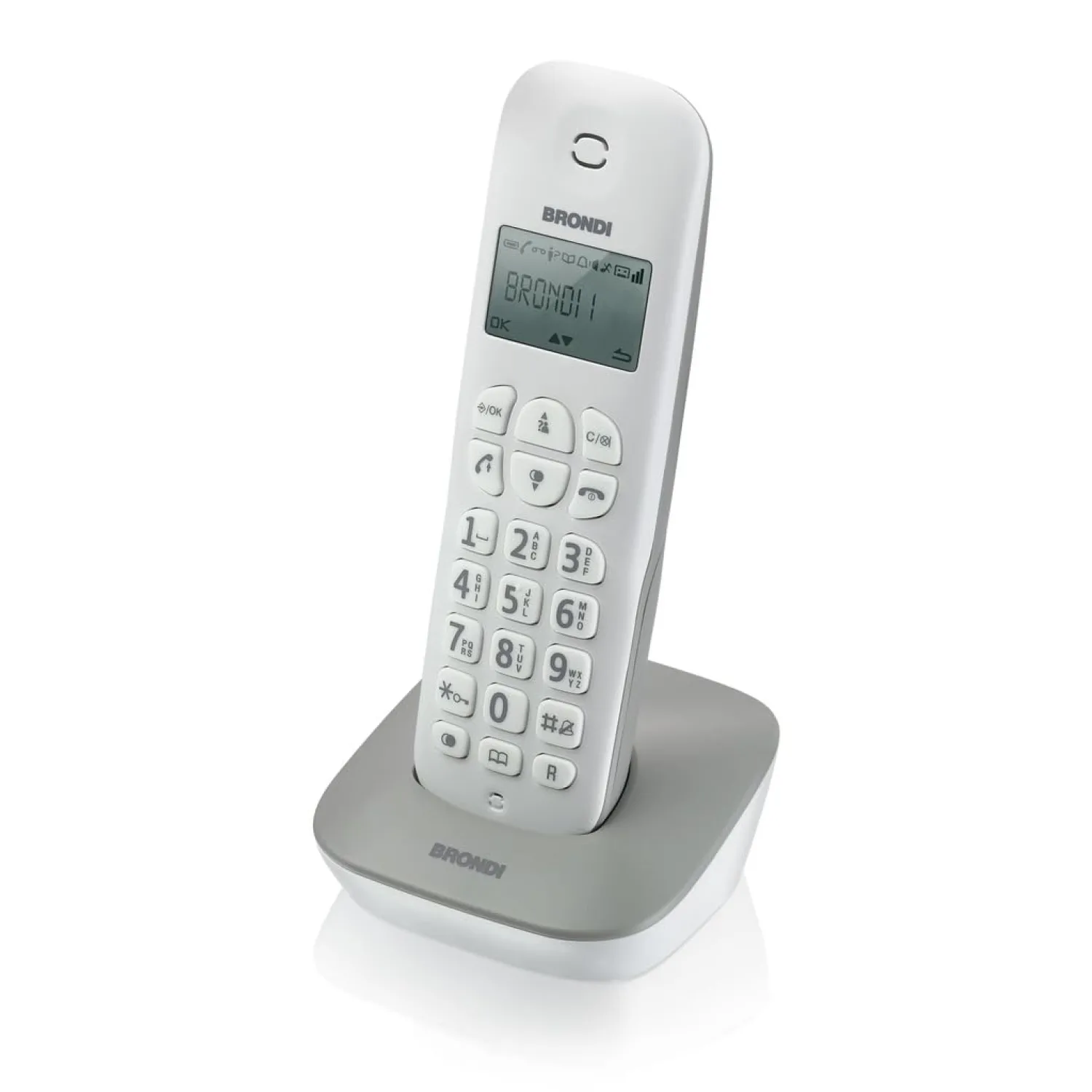 Telefono Cordless Brondi Gala Bianco e Grigio