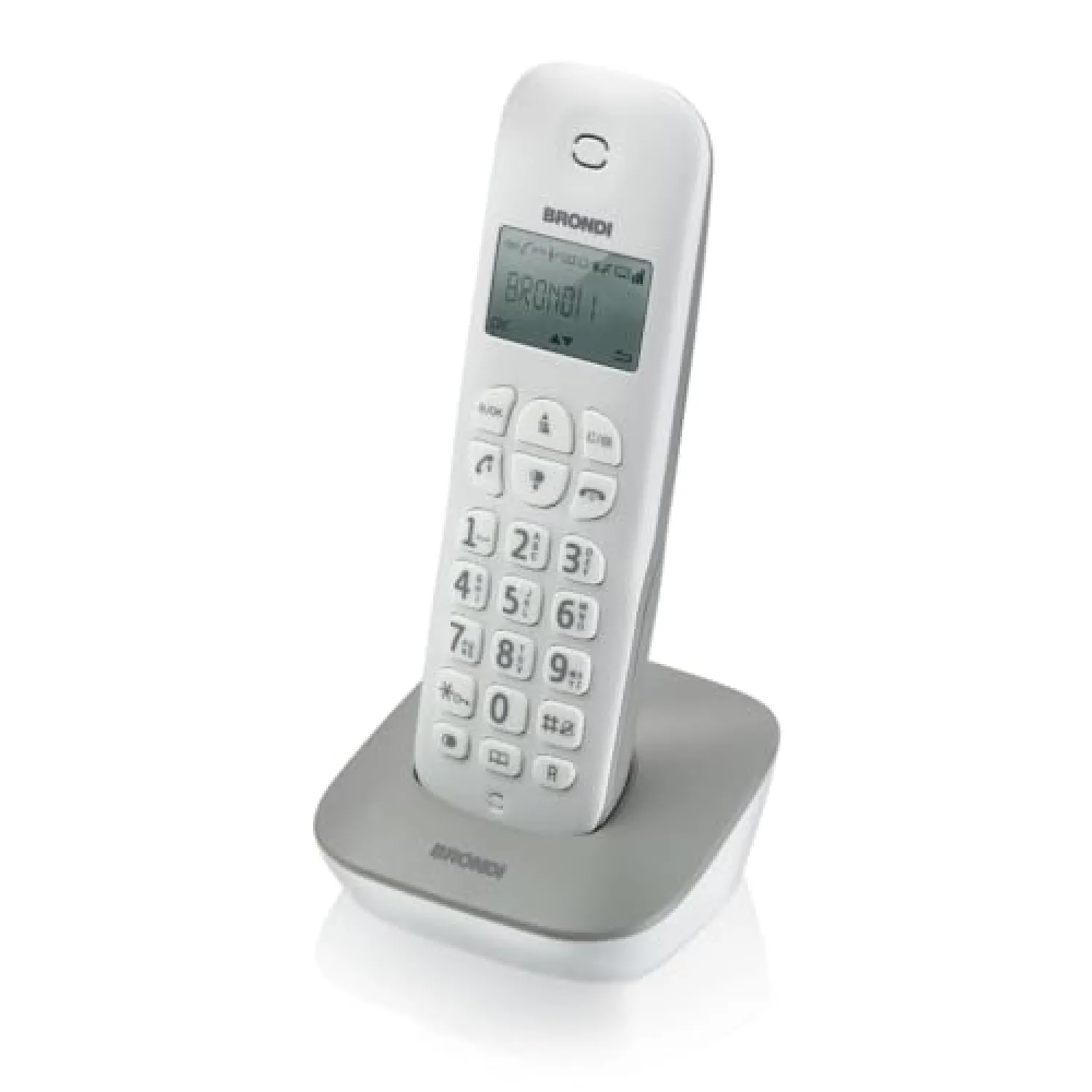 Telefono Cordless Brondi Gala Bianco e Grigio - immagine 2