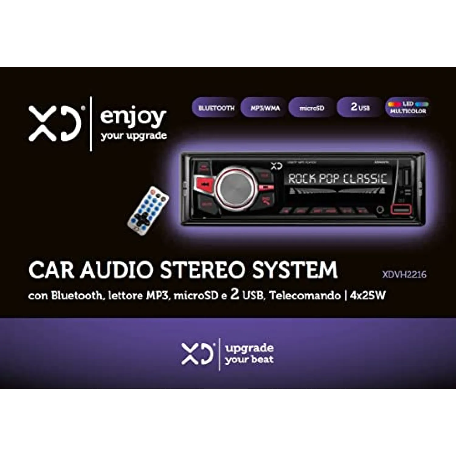 Ricevitore multimediale per auto Nero con Bluetooth 100 W - immagine 2