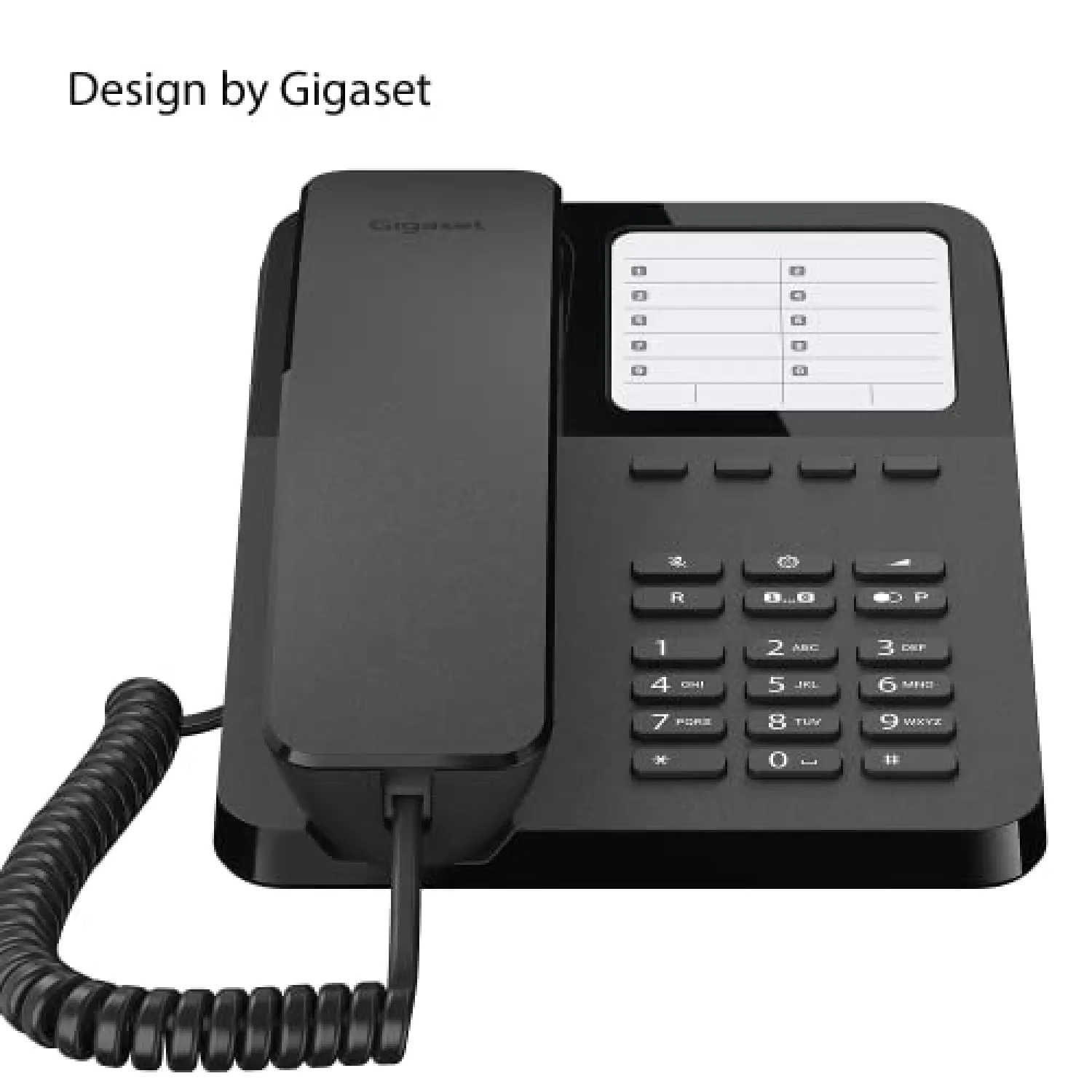 Telefono Gigaset DESK 400 da Tavolo e Parete, Nero - immagine 4