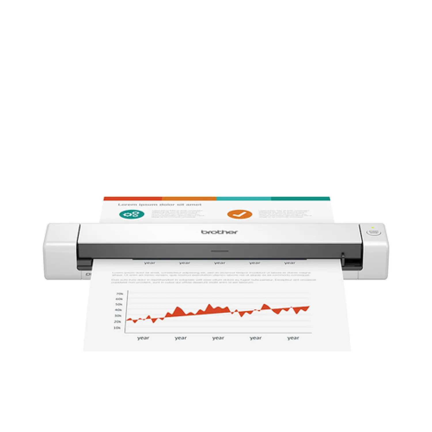 Scanner Portatile Brother DS640 A4, Velocità 15 ppm