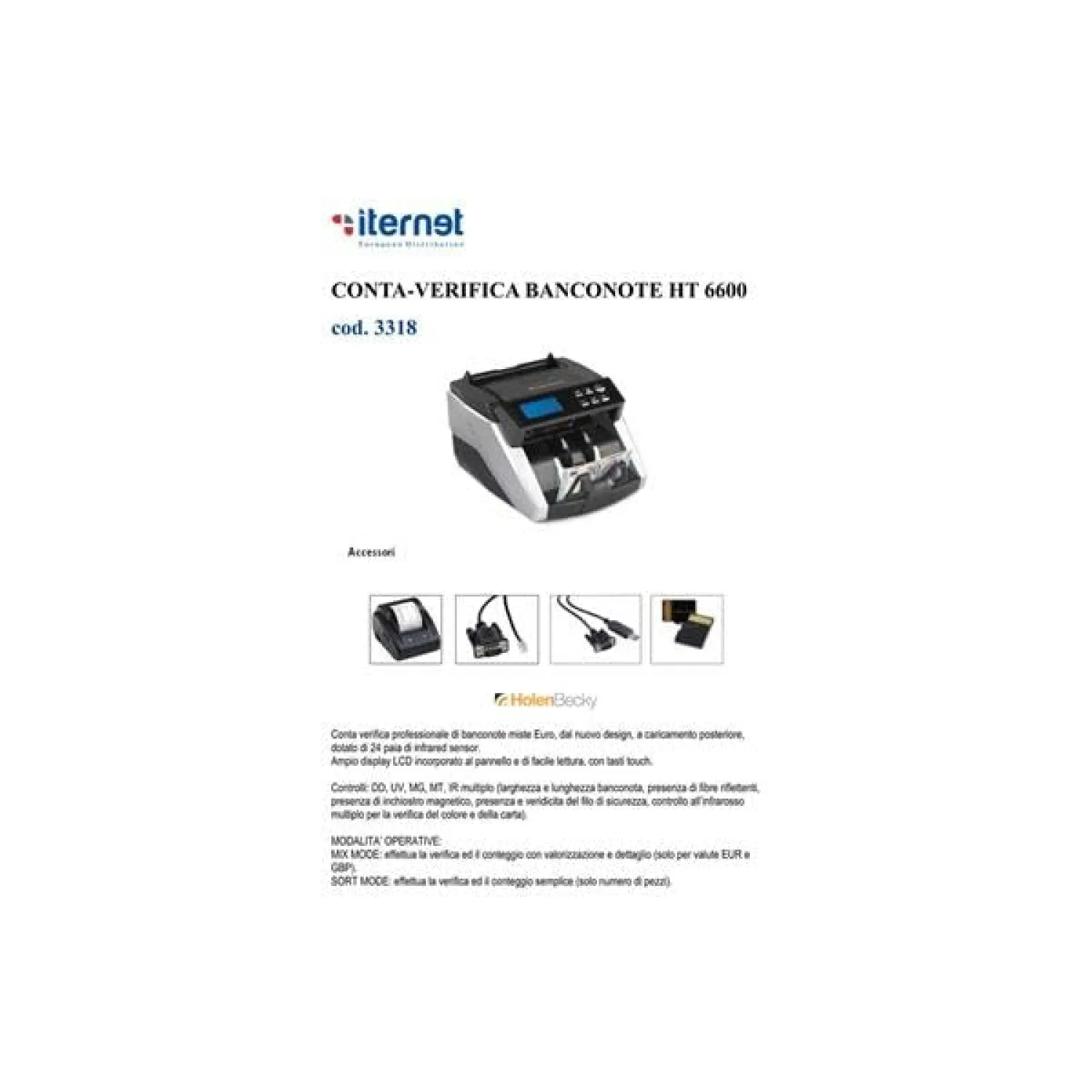 Contapersone Banconote HT6600 HolenBecky per Ufficio - immagine 2