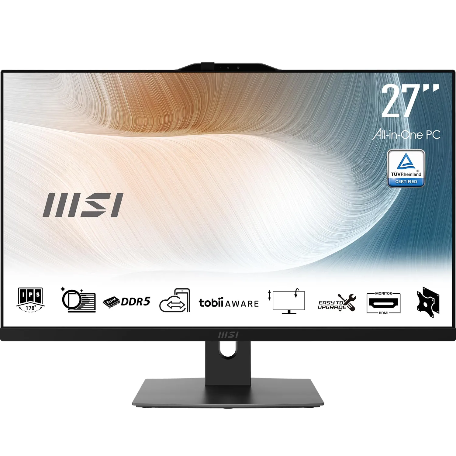 PC All-in-One MSI 27'' Black con SSD 512GB - Windows 11