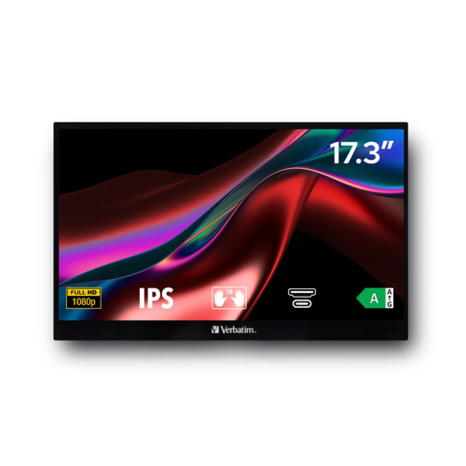 Verbatim 49593 Monitor PC 43,9 cm (17.3") 1920 x 1080 Pixel Full HD LCD Touch screen Nero - immagine 4