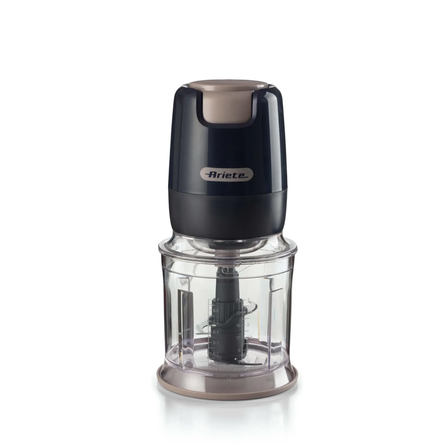Ariete 437 Tritatutto Breakfast, Chopper, 400W, Capacità 700ml, 4 lame in acciaio inox, 2 velocità, Base antiscivolo, Dark & Sahara Grey - immagine 4
