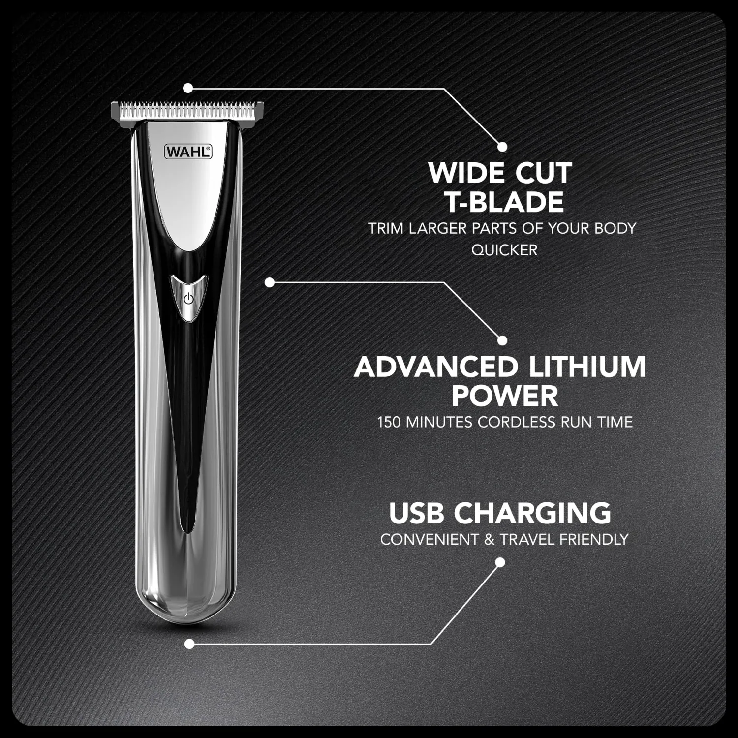 WAHL Elite Groom, rasatura completa del corpo, testine lavabili, rifinitura del naso, depilazione delle orecchie, batteria a lunga durata, perfetto per lui, facile manutenzione - immagine 4