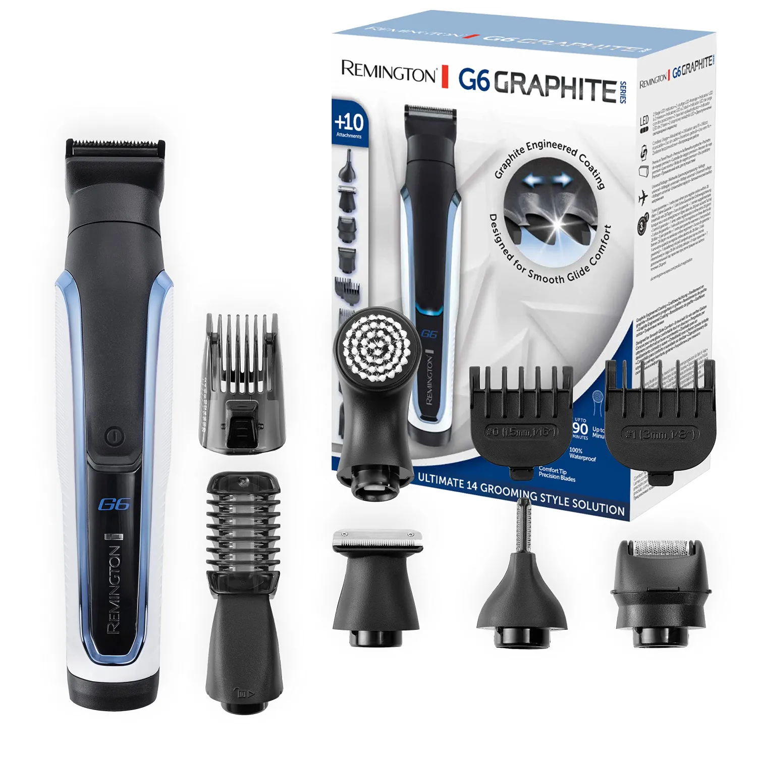930831 PG6000 GRAPHITE SERIES G6 REGOLA BARBA RETE-RIC 90MIN AUT PETTINI RESIST ACQUA ACCESSORIO VIS