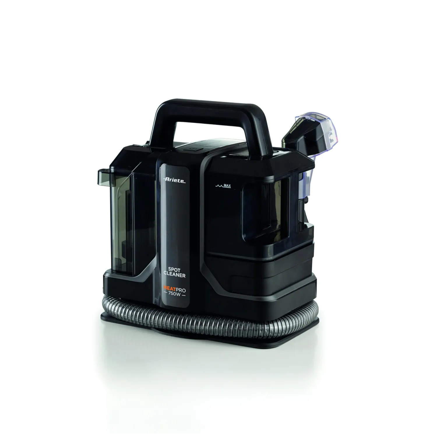 Ariete 2482 Spot Cleaner Heat Pro 750W, Pulitore per tappeti e tappezzerie,Lavatappeti, 750W, 2 serbatoi, Nero