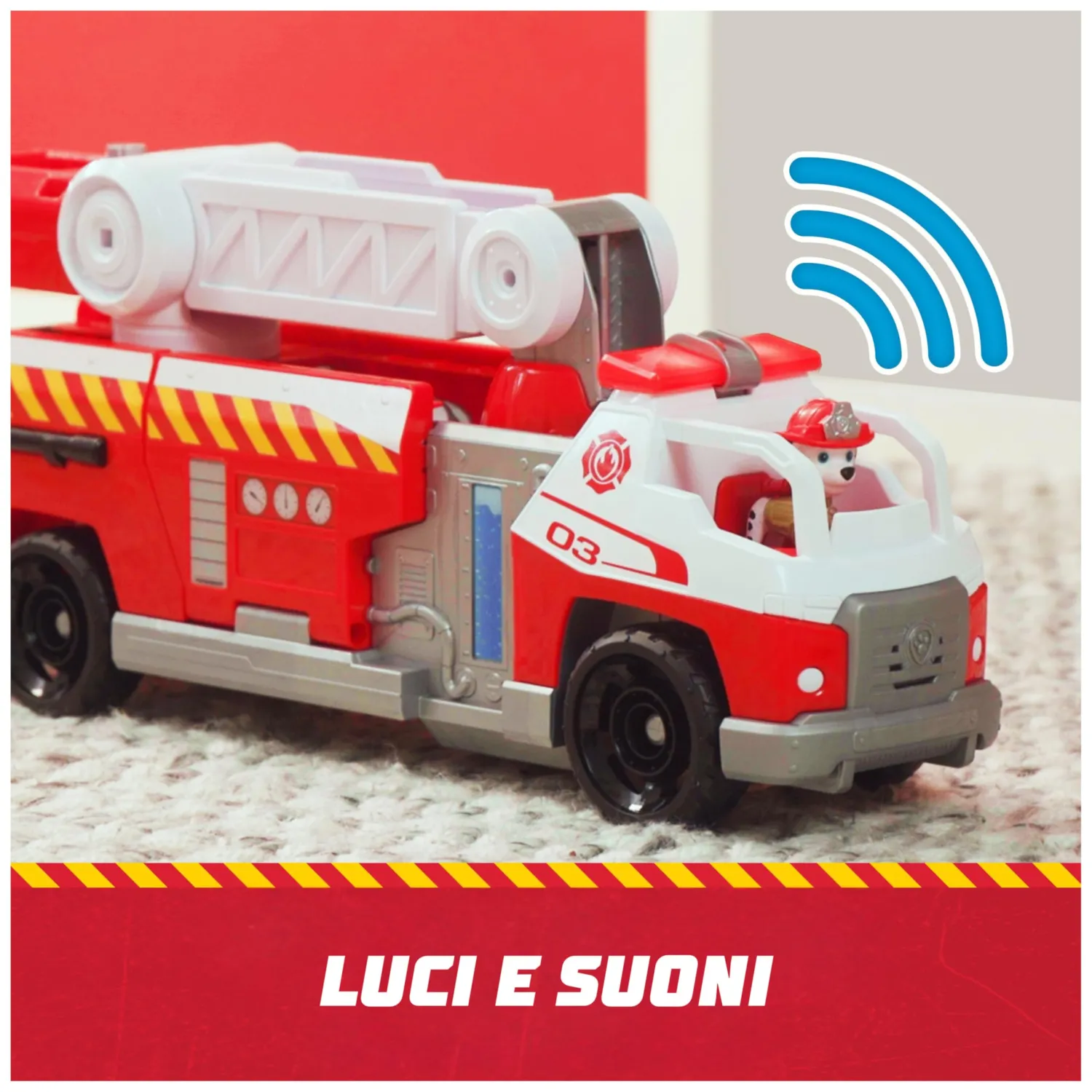 Paw Patrol Fire Rescue: Camion dei Pompieri a Caricamento Rapido con Personaggio Marshall, Lanciatore Rapido, Luci e Suoni, Giocattoli per Bambini e Bambine, 3+ Anni - immagine 4