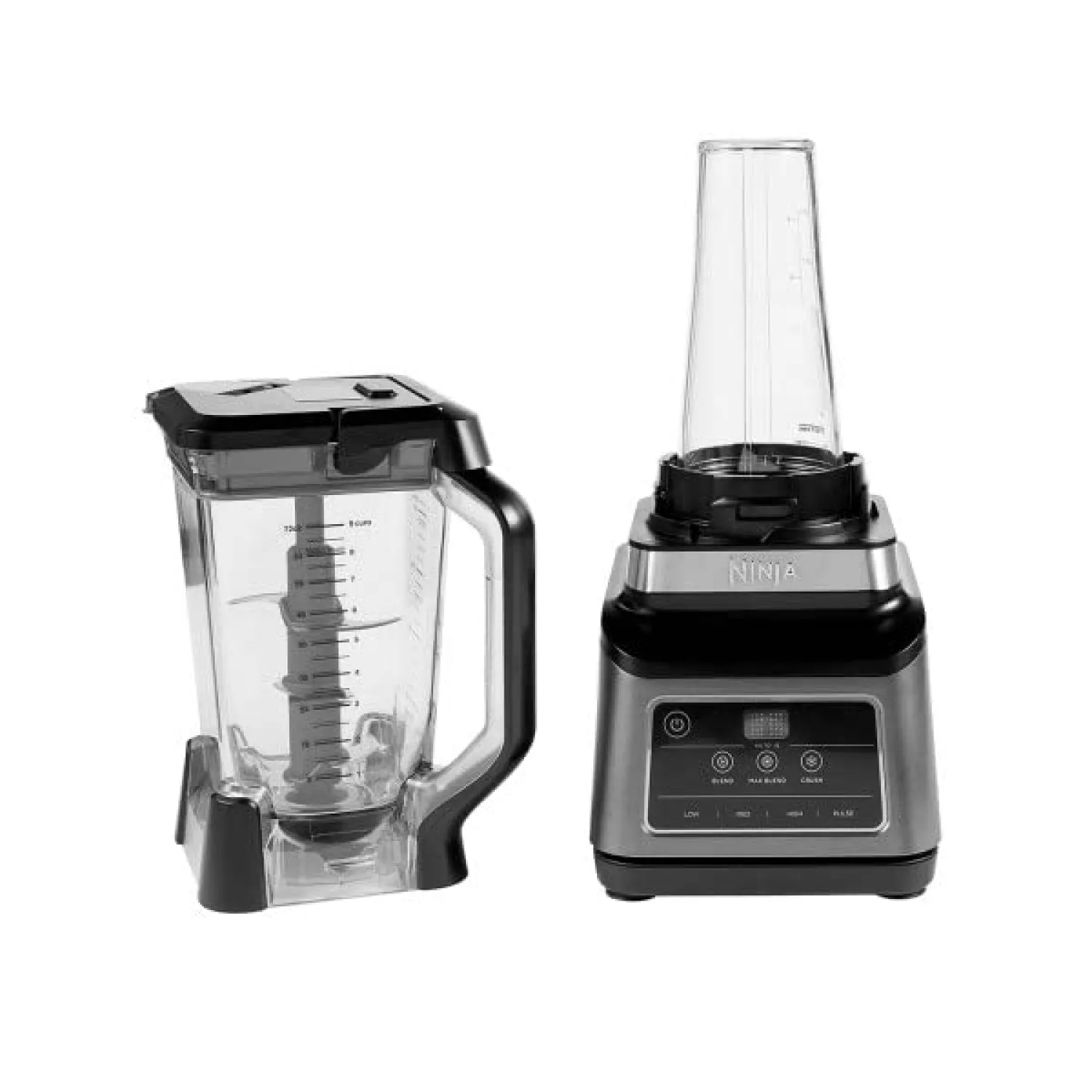 Ninja Frullatore 2 in 1, 1200 W, caraffa 2,1L, tazza 700ml, 3 programmi Auto-iQ: Blend, Max Blend, Crush, 4 impostazioni manuali, lavabile in lavastoviglie, nero, BN750EU - immagine 4