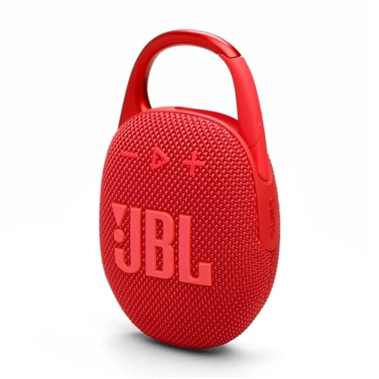 JBL Clip 5 Speaker Bluetooth Portatile, Altoparlante Wireless Compatto, Moschettone Integrato, Waterproof e Resistente alla Polvere IP67, fino a 12 h di Autonomia, App JBL Portable, Rosso
