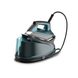 Rowenta DG7623 Compact Steam Pro, Ferro da Stiro con Caldaia, Pressione Fino a 6.3 Bar, Getto di Vapore Potente, 1.1 Litri, Tecnologia Eco Intelligence, Igienizzante, Verde Acqua