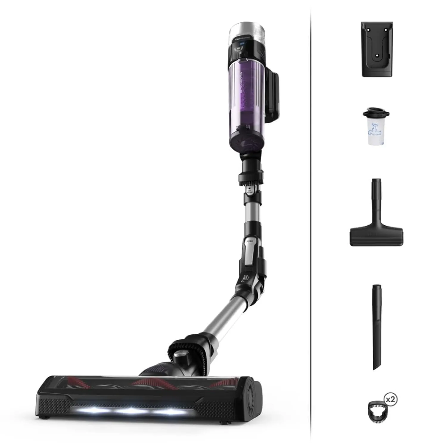 Rowenta RH2037WO XForce Flex 9.60 Aspirapolvere Senza Fili, Modello Allergy, fino a 100 AirWatt di potenza, Autonomia Batteria di 45 Minuti, Tecnologia Flex, Tecnologia Intelligente con Rilevamento Au - immagine 4