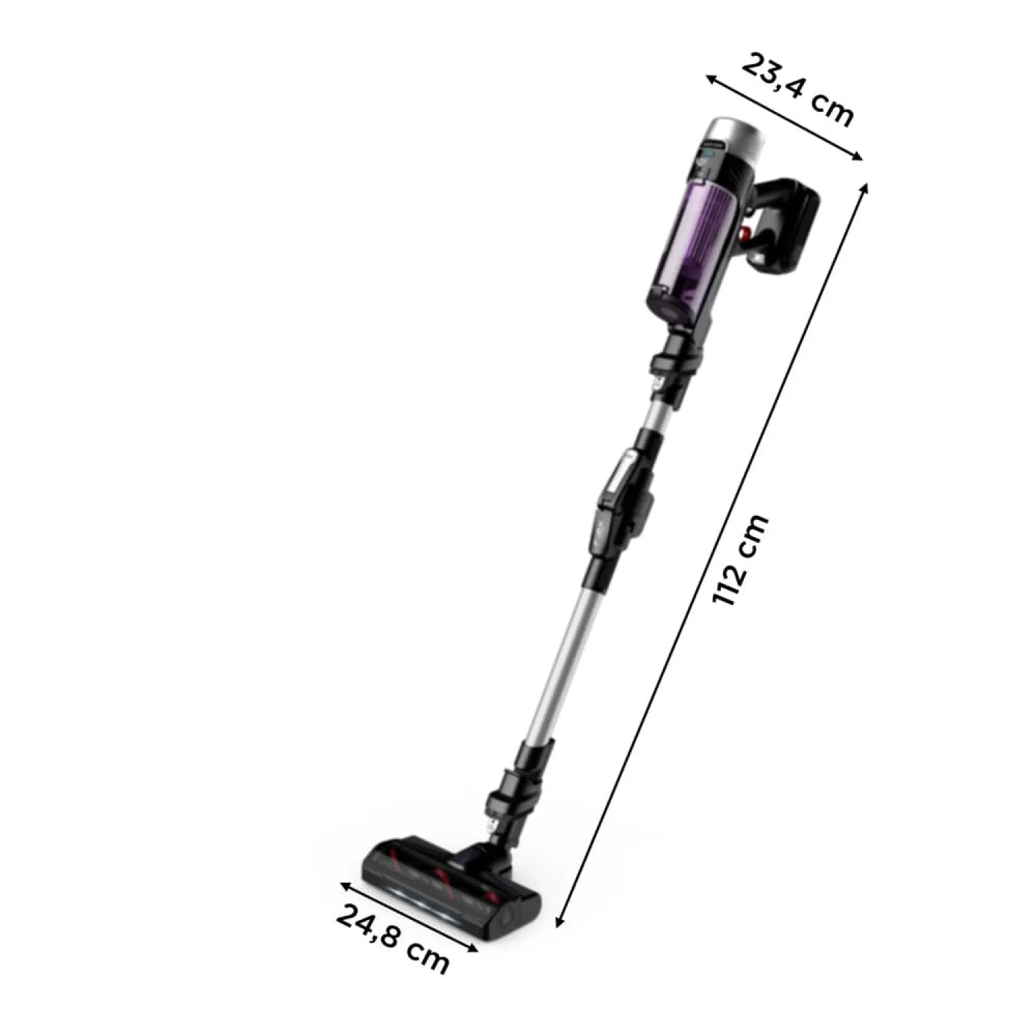 Rowenta RH2037WO XForce Flex 9.60 Aspirapolvere Senza Fili, Modello Allergy, fino a 100 AirWatt di potenza, Autonomia Batteria di 45 Minuti, Tecnologia Flex, Tecnologia Intelligente con Rilevamento Au - immagine 2