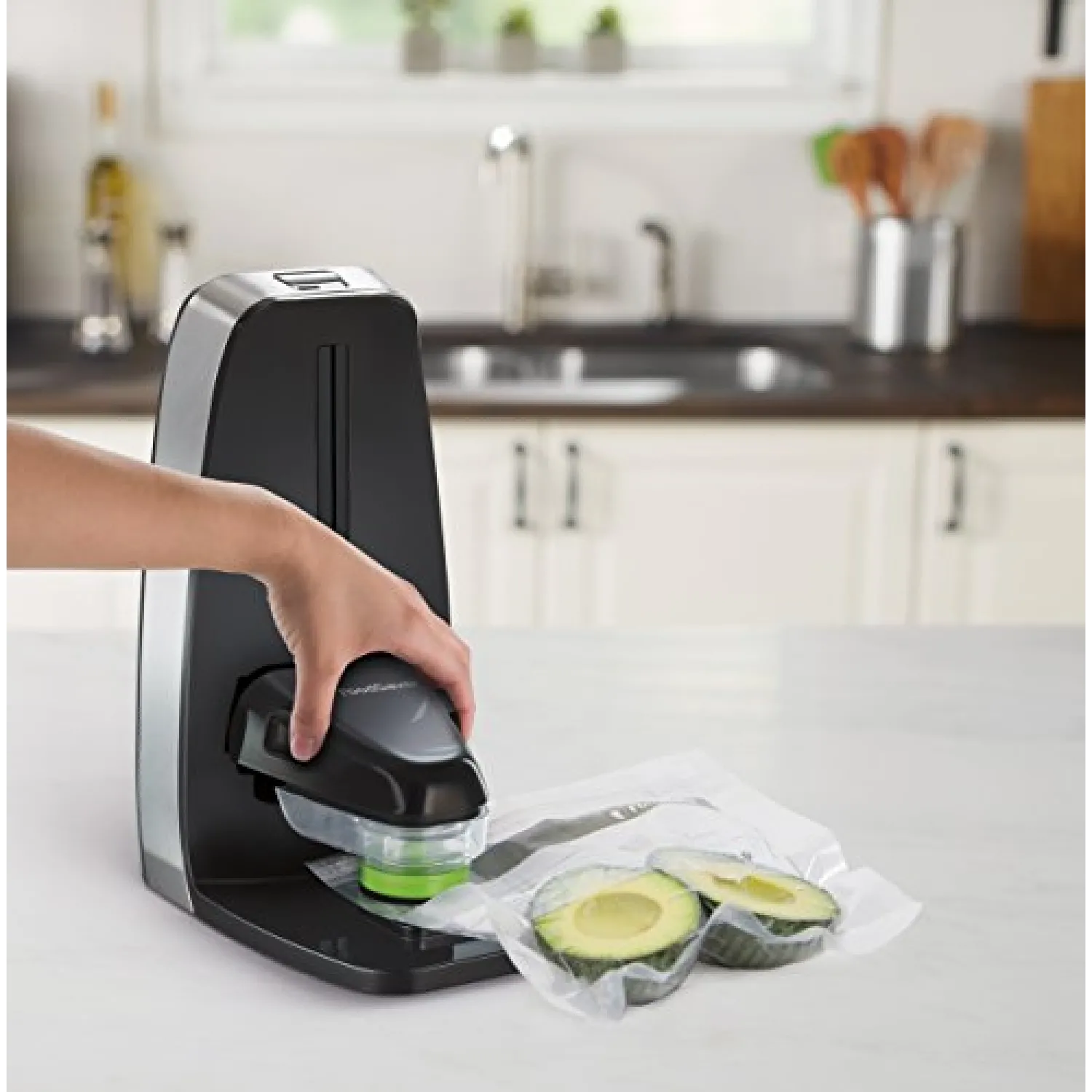 FoodSaver Riutilizzabili Sacchetti in Plastica con Zip Salva Freschezza Sottovuoto, senza BPA, 26 Pezzi, 950 ml, Trasparente - immagine 3