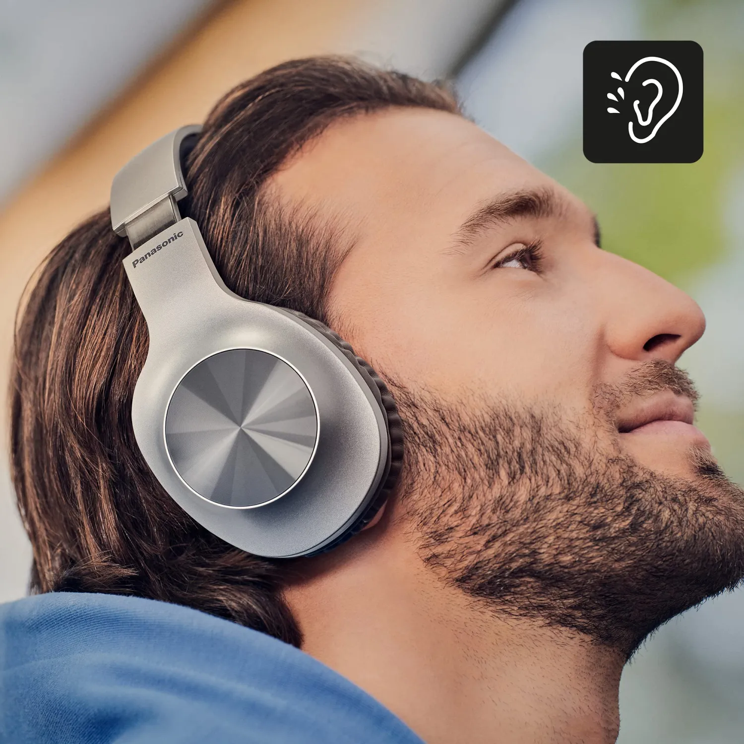 Panasonic RB-HX220BDES Casque sans Fil, avec Ajustement Ergonomique, Basses Extra, Jusqu'Ã 23 Heures D'autonomie, Connexion Rapide et Facile et Design Pliable, Argent - immagine 2