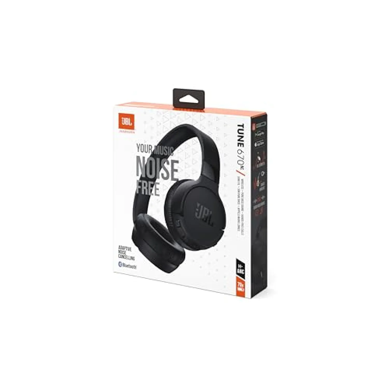 JBL Tune 670 NC Cuffie On-Ear Bluetooth Wireless, con Cancellazione Adattiva del Rumore, SmartAmbient, VoiceAware, JBL Pure Bass Sound, Connessione Multipoint, fino a 70 Ore di Autonomia, Nero - immagine 2