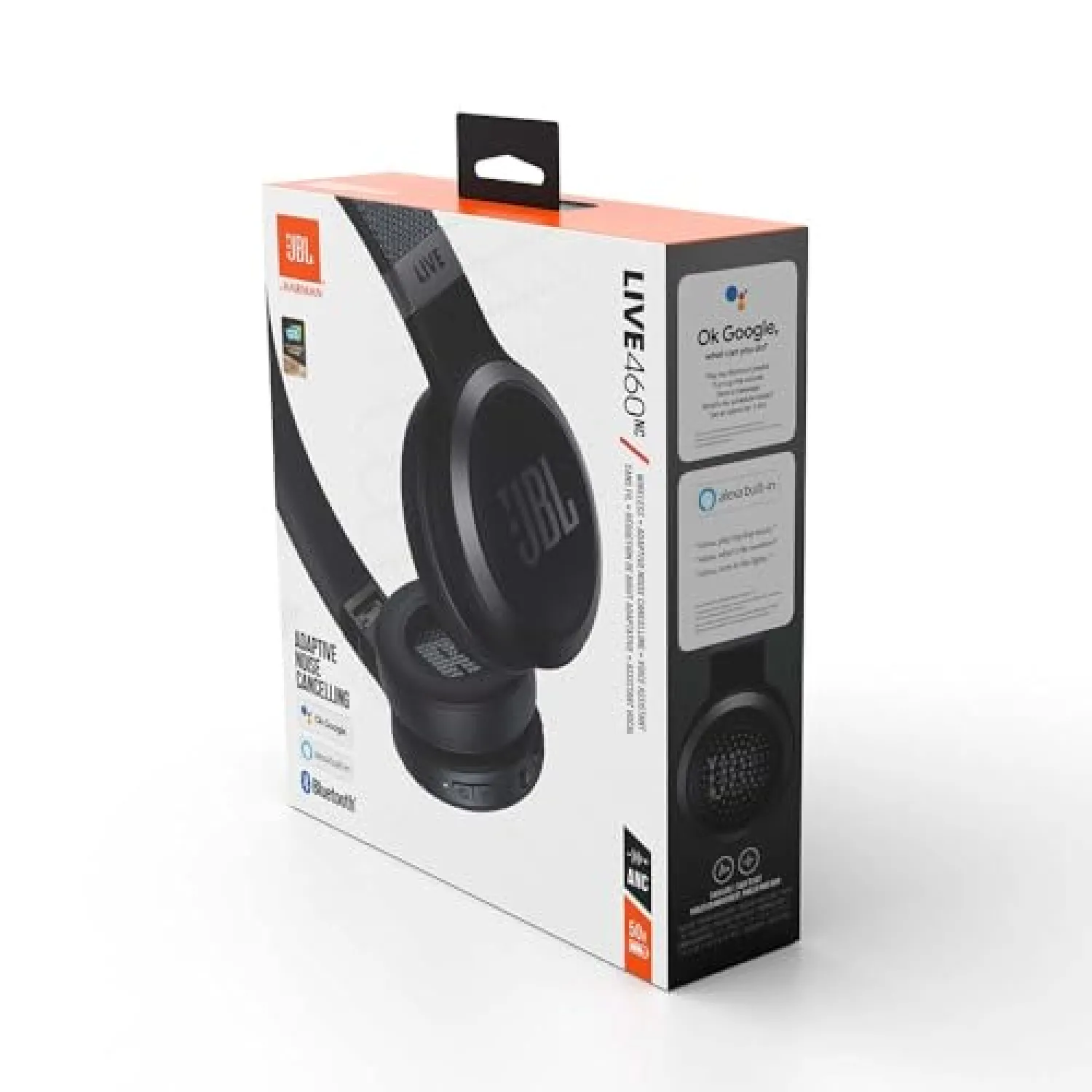 JBL LIVE 460 NC, Cuffie On-Ear Wireless Bluetooth con Cancellazione Adattiva del Rumore, Cuffia Pieghevole Senza Fili per Musica, Chiamate e Sport, Fino a 50h di Autonomia, Nero - immagine 4