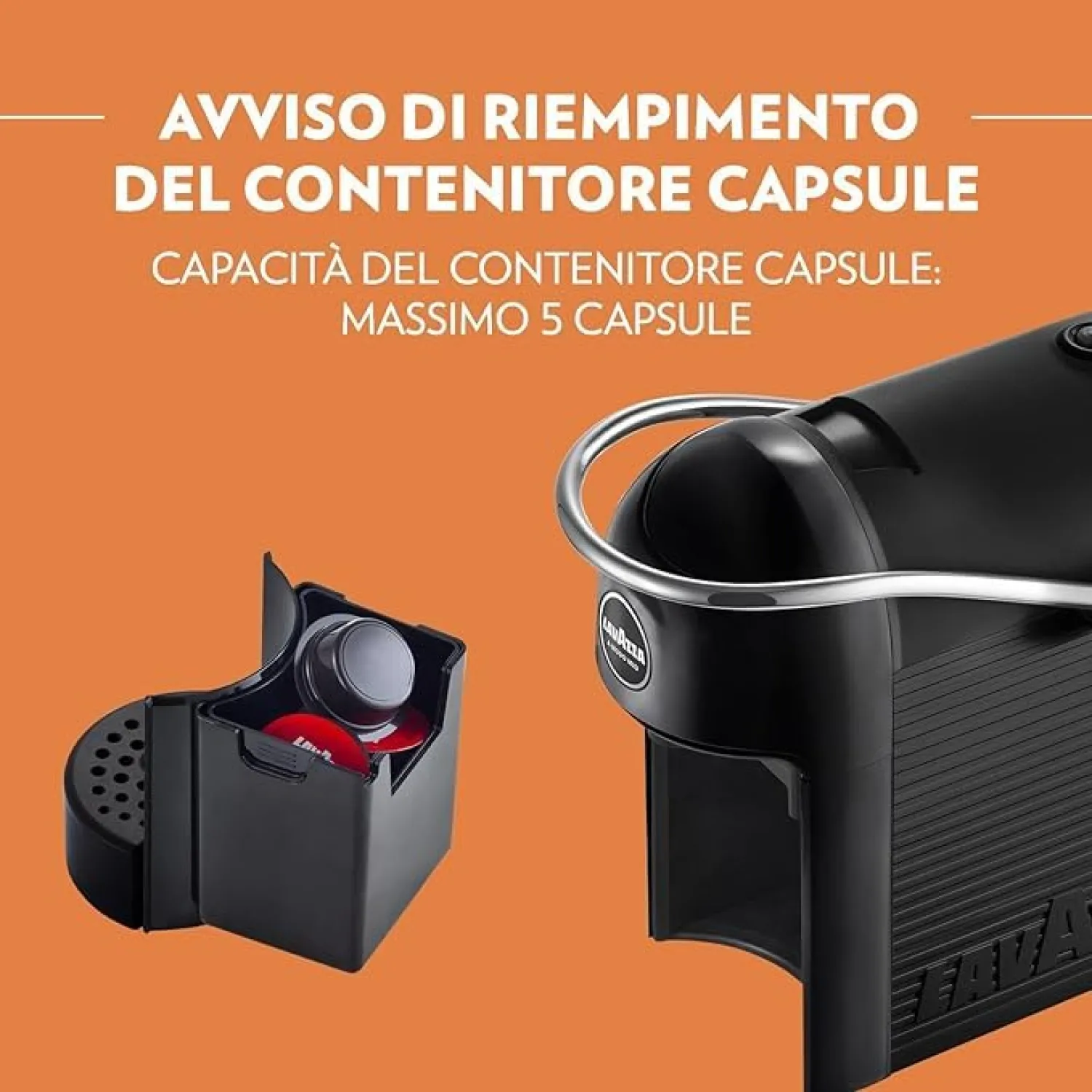 Lavazza Modo Mio, Macchina per Caffé Jolie EVO, 10 bar, per capsule Modo Mio, Nera - immagine 3