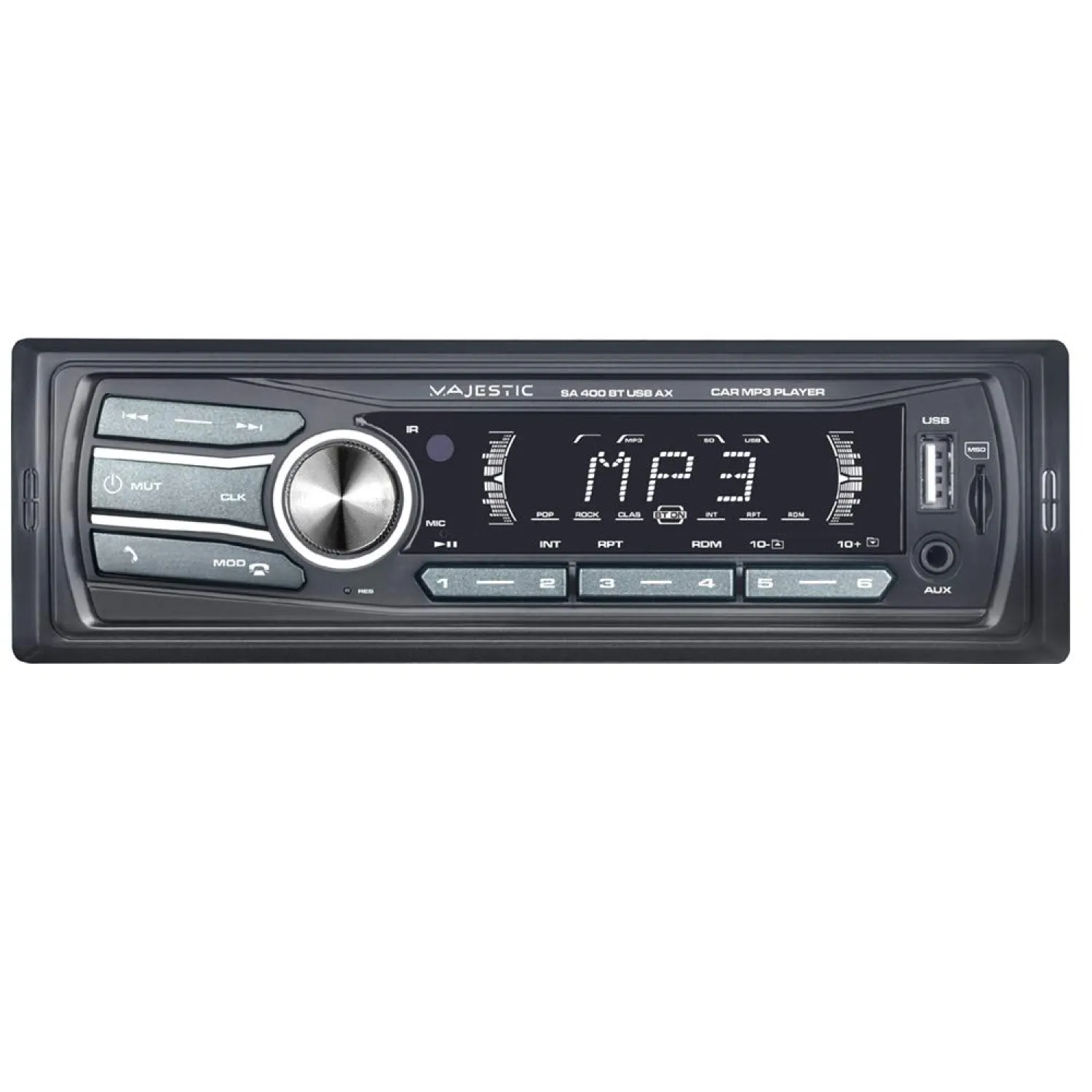 Majestic SA 400 BT USB AX - Sistema Audio Car con Bluetooth, Lettore MP3/WMA da USB/Micro SD, Telecomando, 100W (25W x 4ch), Nero - immagine 3