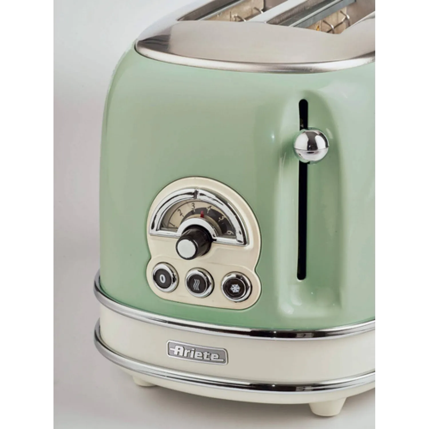 Ariete 155 Tostapane Vintage 2 fette di pane - con pinze - 6 livelli di tostatura - 810 Watt- Acciaio Inox - Linea Vintage - Verde - immagine 4