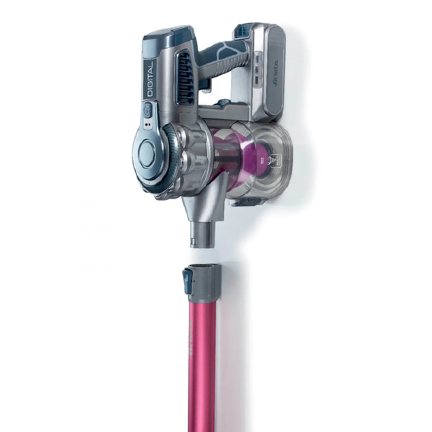 Ariete 2758/00 Batteria Secco HEPA, Tessuto Senza sacchetto 1 L 200 W Grigio, Rosa 2,2 Ah - immagine 4
