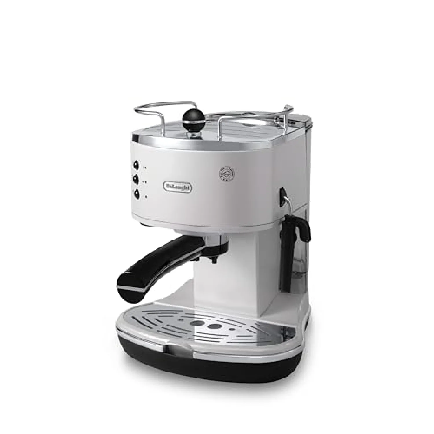 De'Longhi ICONA ECO311.W Macchina da Caffè Espresso Manuale e Cappuccino, in Polvere e Cialde E.S.E., Spegnimento Automatico, Serbatoio Estraibile da 1.4L, Potenza 1100W, Scaldatazze, Bianco - immagine 5