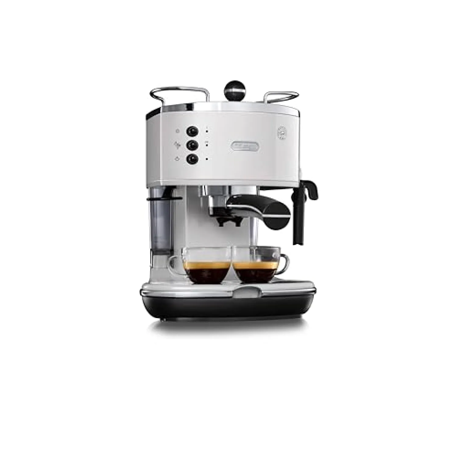De'Longhi ICONA ECO311.W Macchina da Caffè Espresso Manuale e Cappuccino, in Polvere e Cialde E.S.E., Spegnimento Automatico, Serbatoio Estraibile da 1.4L, Potenza 1100W, Scaldatazze, Bianco - immagine 3