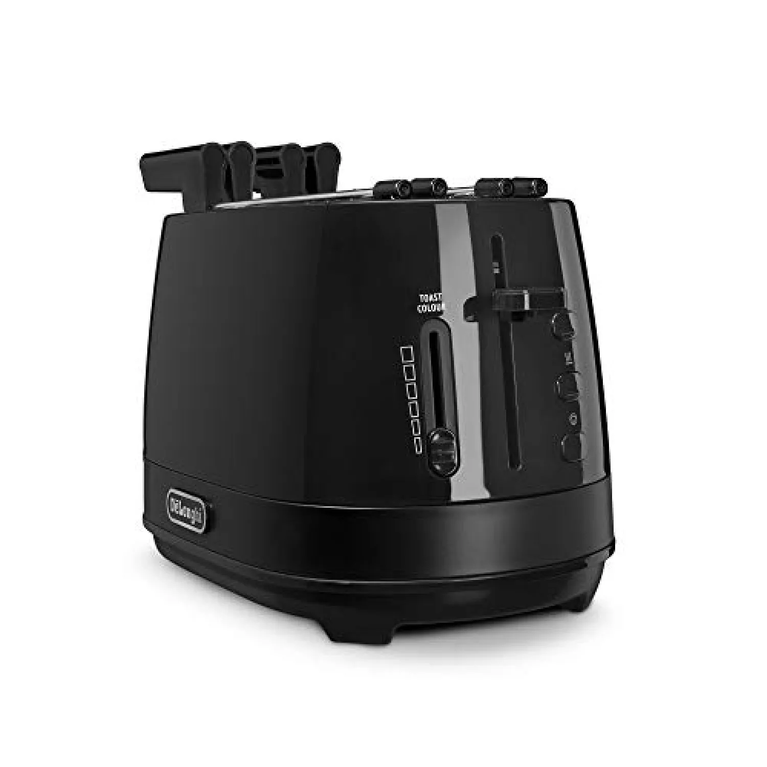 De'Longhi CTLAP2203.BK Tostapane con Pinze, Controllo Progressivo del Grado di Tostatura, Indicatori Luminosi, Cassetto Raccoglibriciole, Piedini Antiscivolo, Potenza 550 Watt, Plastica, Nero - immagine 5