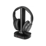 Trevi FRS 1480 R Cuffie TV Wireless Senza Fili, Portata Fino a 30 Metri, Ideale per TV e Hi-Fi, Ingresso Ottico, Batteria Ricaricabile, Alimentatore Base e Cavo Ottico in Dotazione