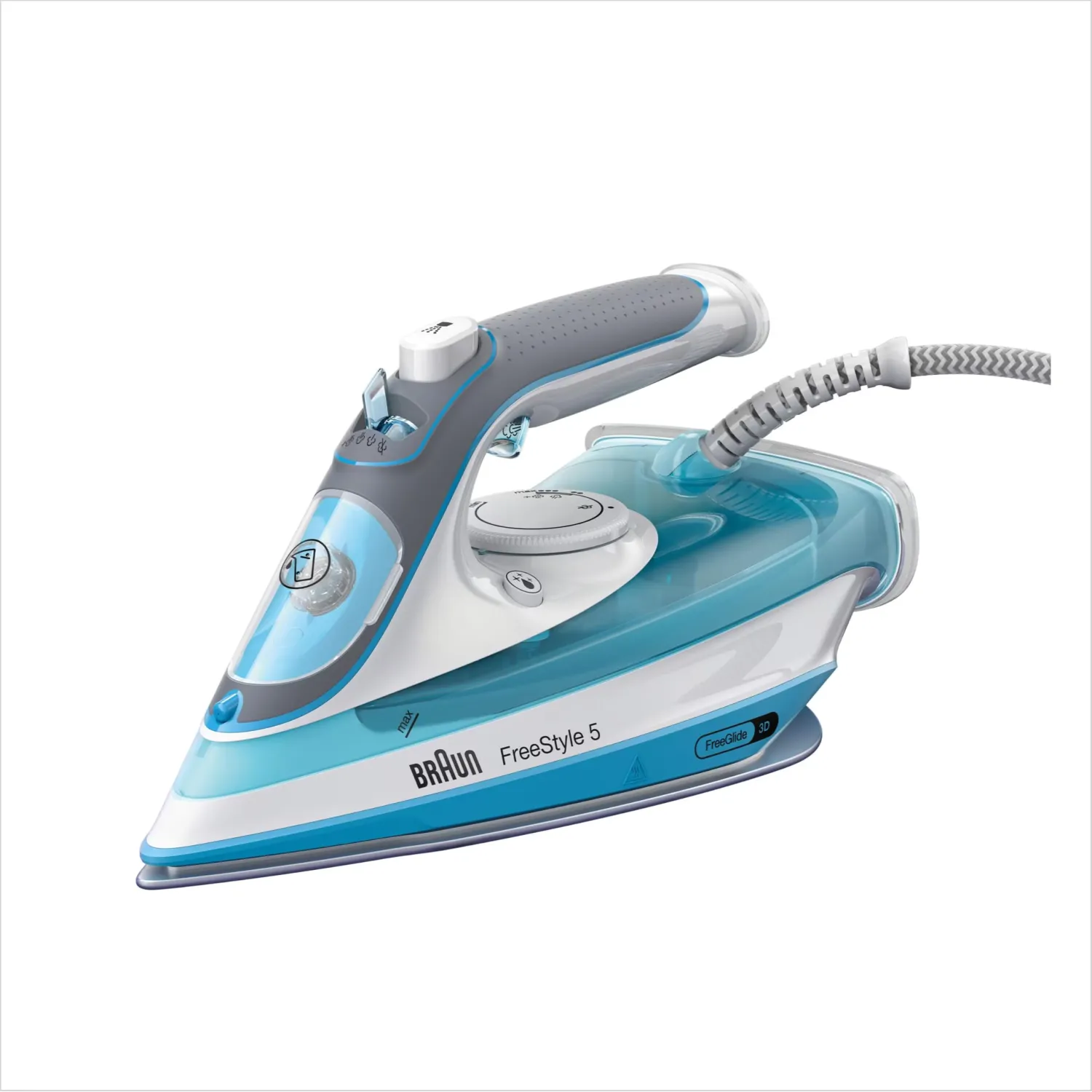Braun Ferro da Stiro a Vapore TexStyle 5 SI 5078 con Tecnologia FreeGlide 3D, Punta di Precisione, Funzione Autopulente e Autospegnimento, Grigio