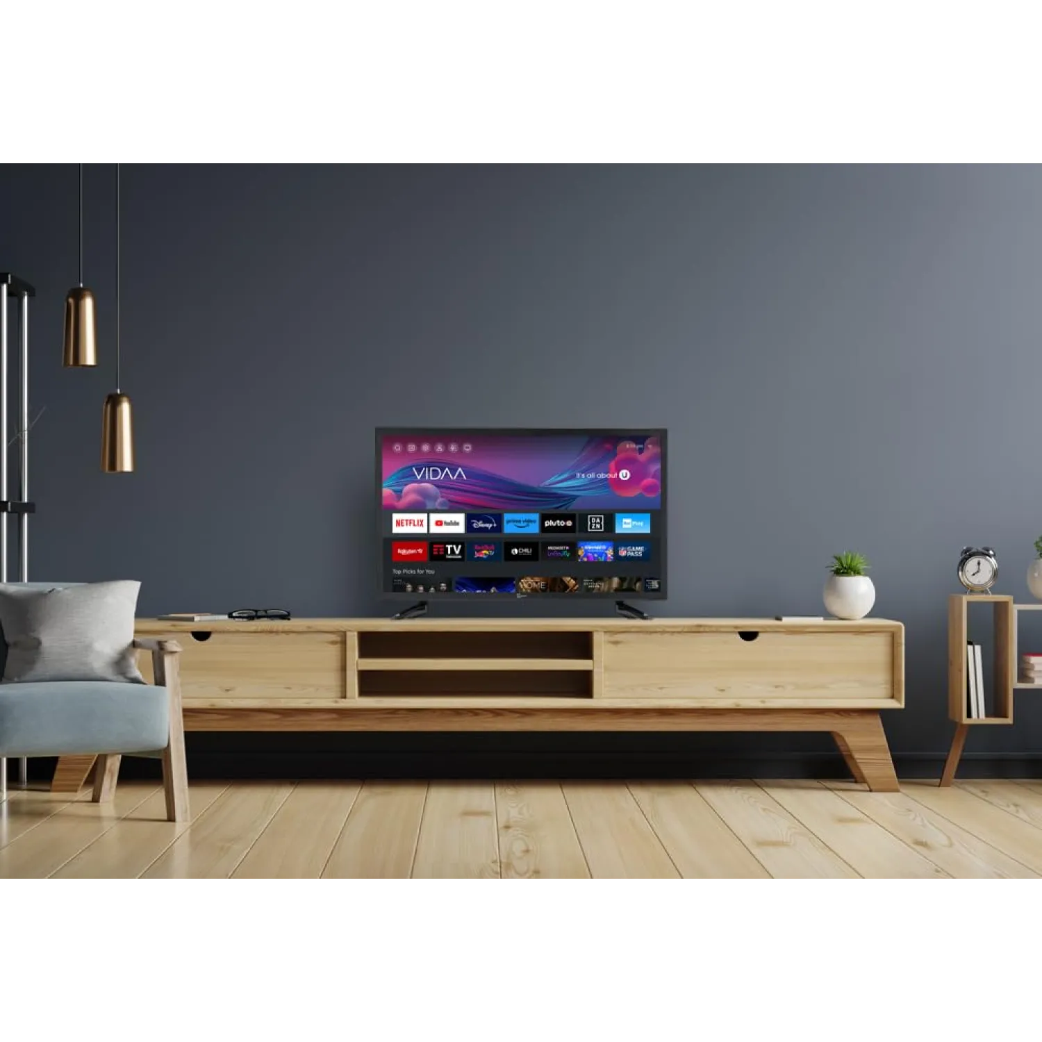 TELE System Smart TV 27 pollici Full HD Certificato CAM tivùsat HD TS27 FHD SMV13, Doppio telecomando, HbbTV, HDR10 HLG, Televisore LED frameless powered by VIDAA - immagine 5