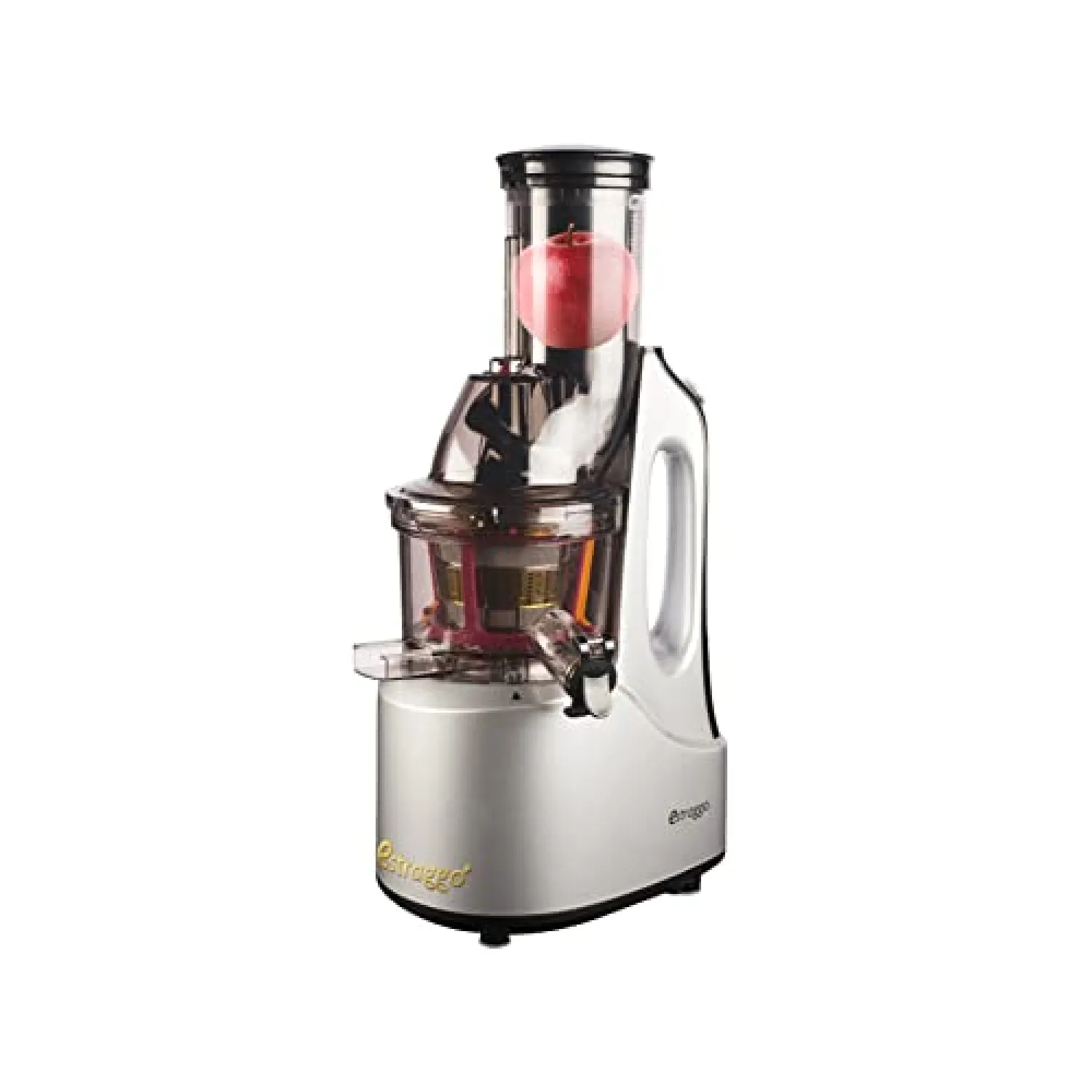 Estraggo PRO Estrattore Professionale a Freddo per Frutta e Verdura, Bocca Extralarge, 240W 60 Giri/Min Estrazione Lenta, Pulizia Facile e Silenzioso, Acciaio Temprato e Rettificato, BPA-Free (Argento) - immagine 3