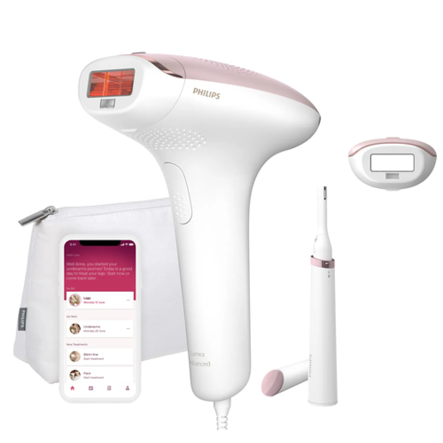 Philips Lumea Advanced BRI920/00 epilatore a luce pulsata Luce pulsata intensa (IPL) Rosa, Bianco