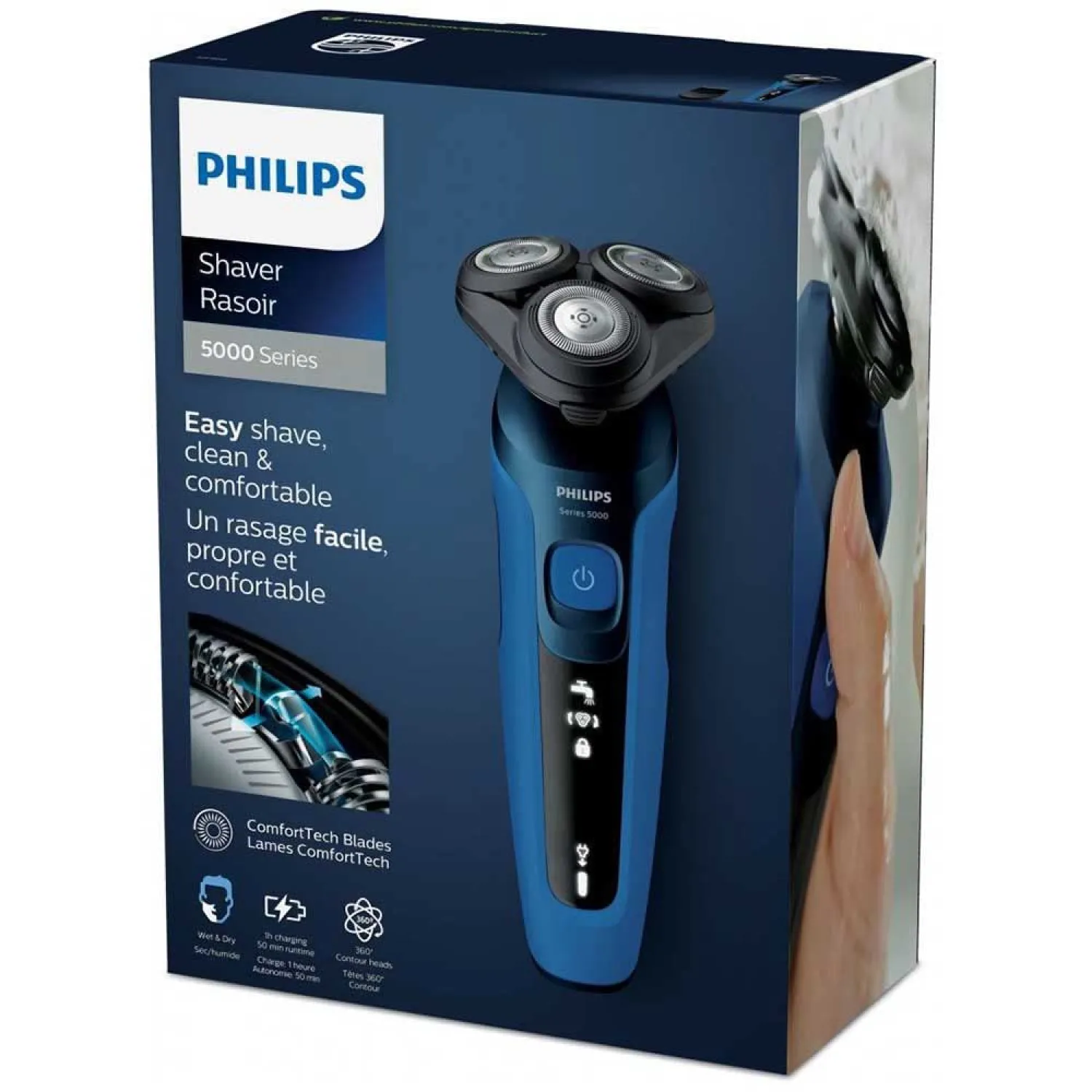 S5466/17 Series 5000 Rasoio Elettrico Ricaricabile Wet & Dry Colore Royal Blue Scuro - immagine 5