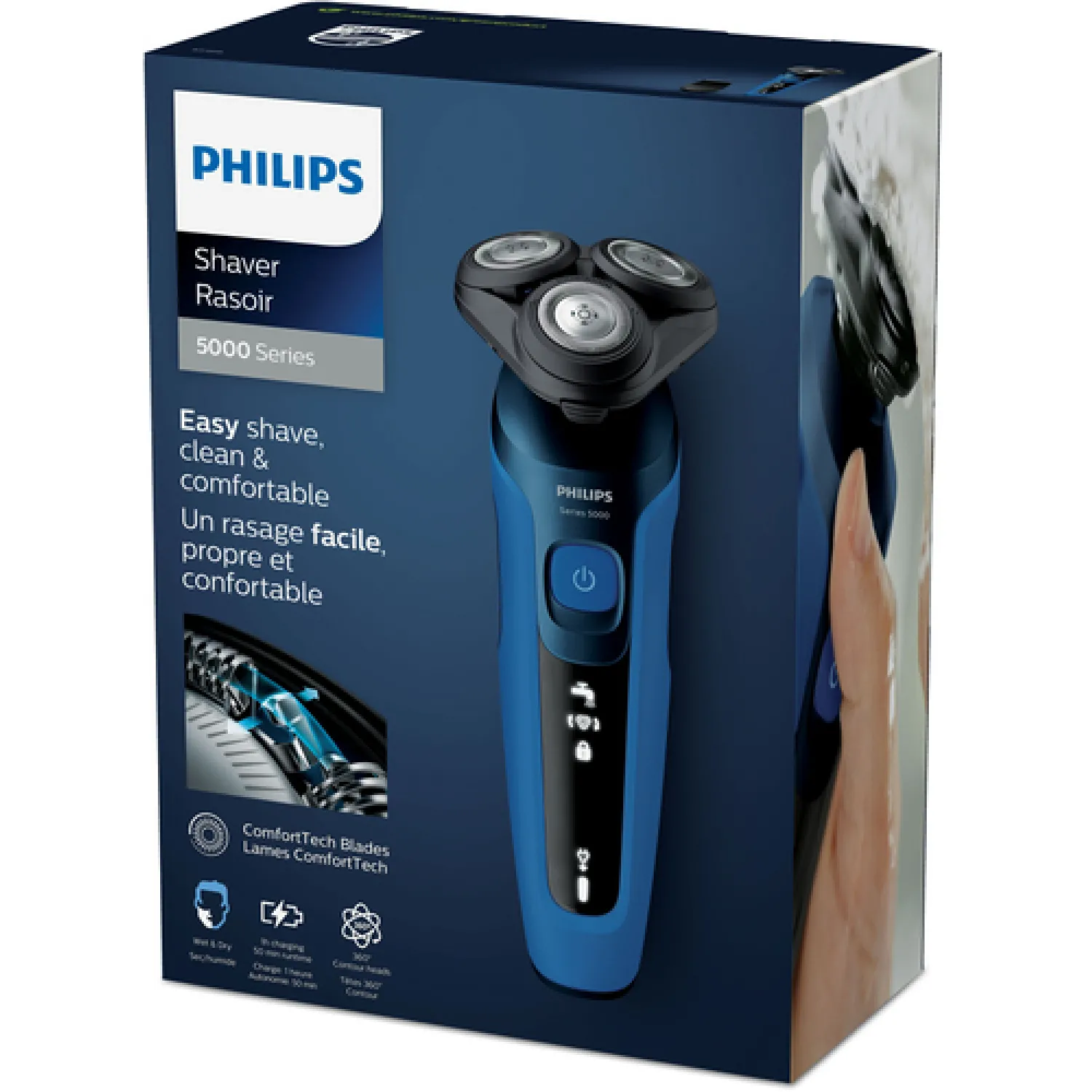 S5466/17 Series 5000 Rasoio Elettrico Ricaricabile Wet & Dry Colore Royal Blue Scuro - immagine 2