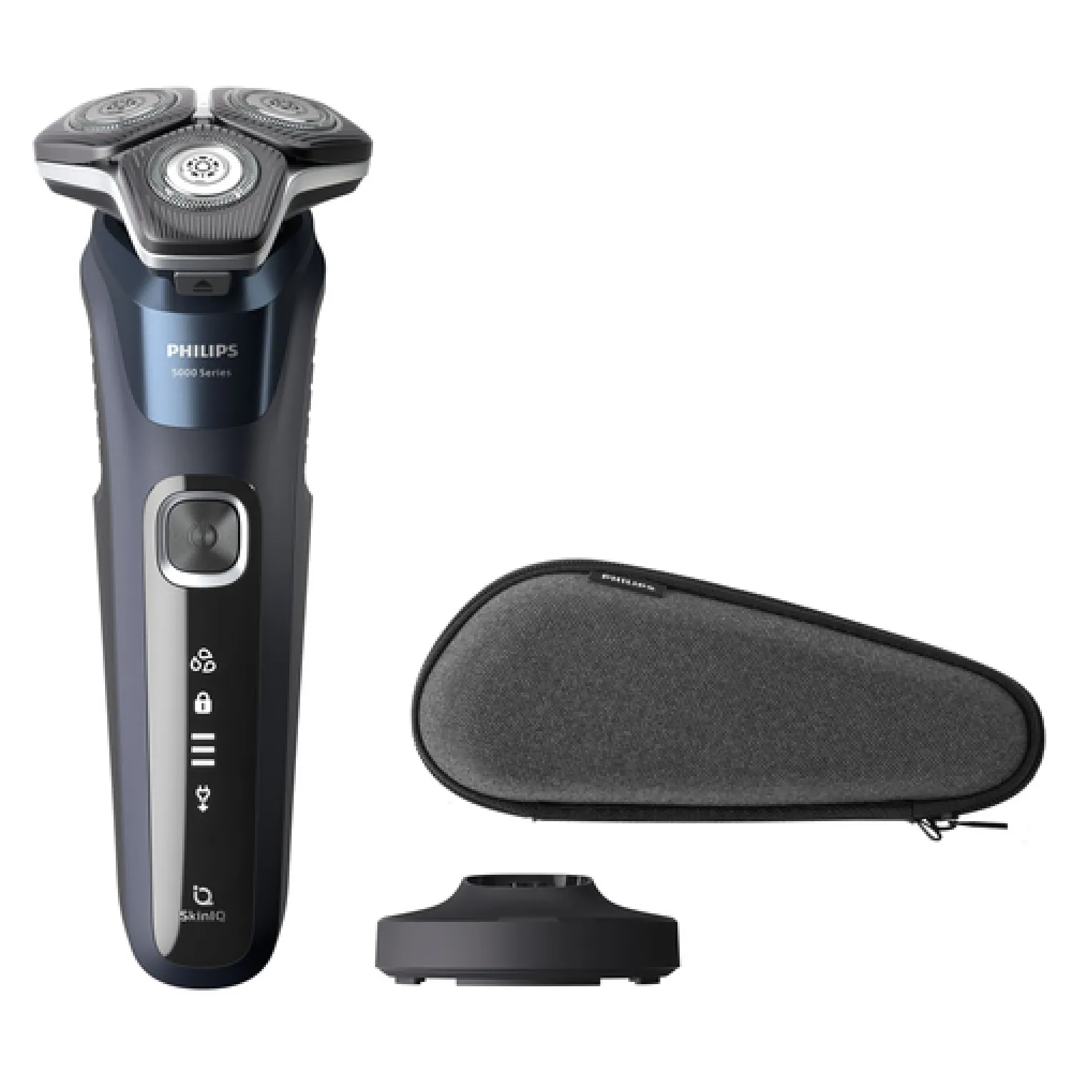 Philips SHAVER serie 5000 S5885/35 rasoio elettrico Rotazione Trimmer Nero, Blu