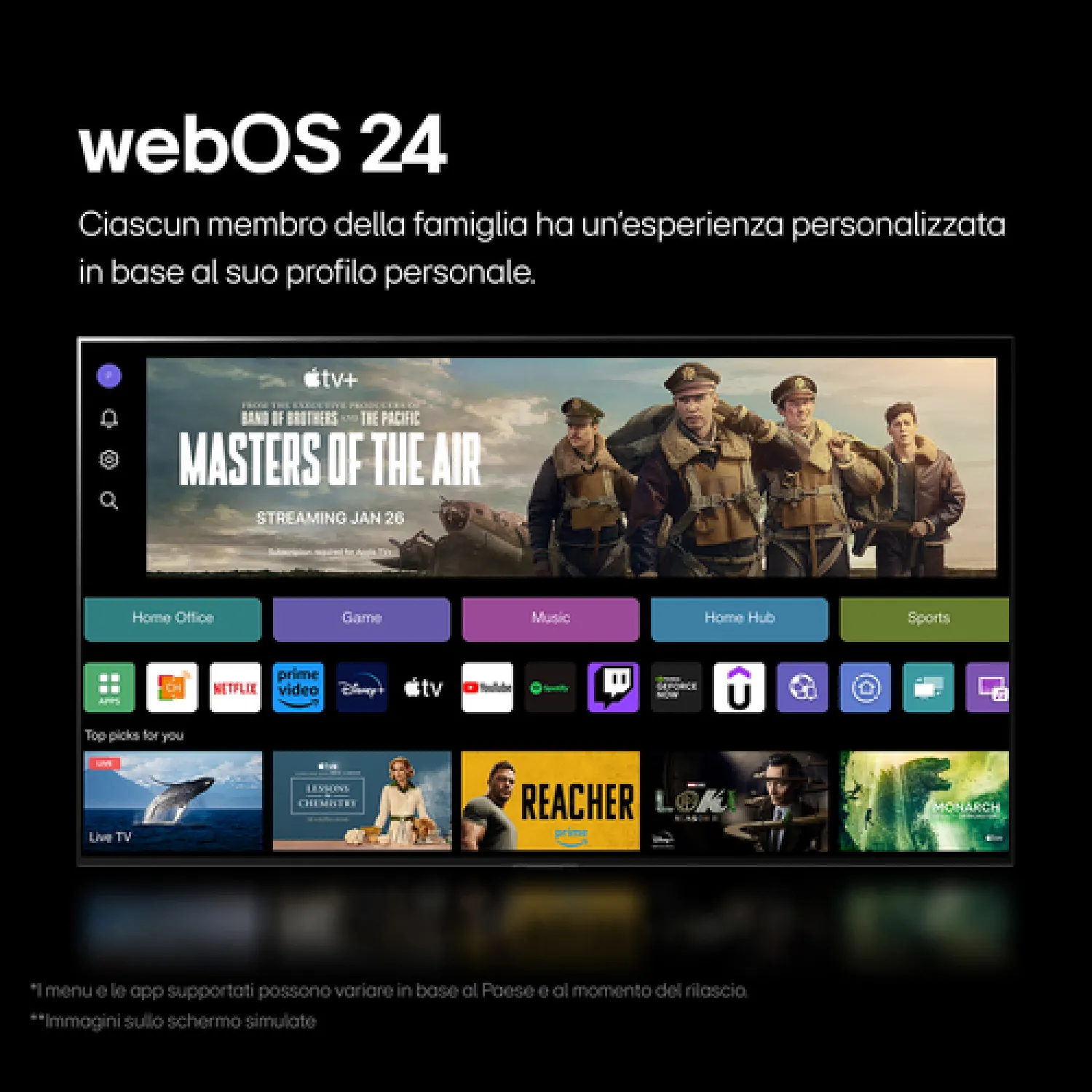 LG OLED42C44LA - Smart TV 42 Pollici (106,7 cm), 4K, 3840 x 2160 Pixel, DVB-T2, HEVC - immagine 2