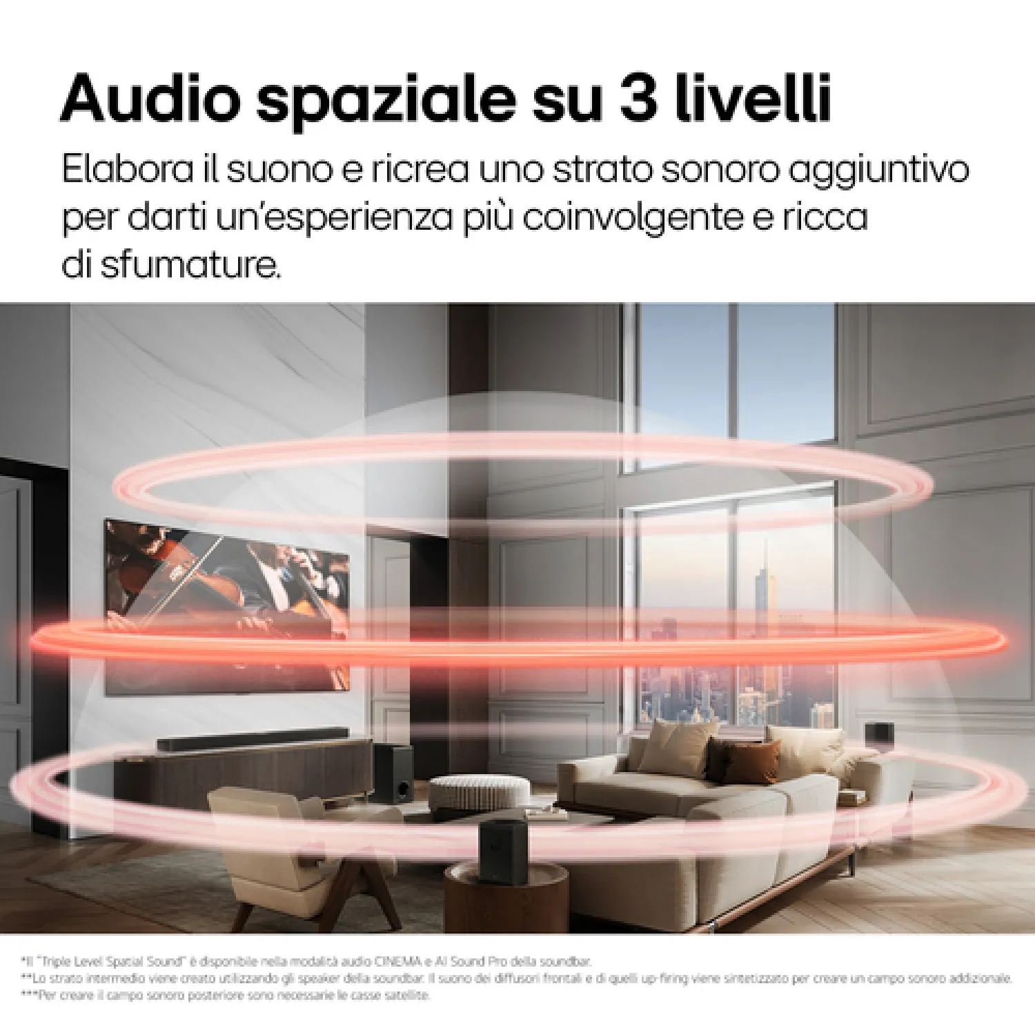 LG S95TR Soundbar TV 810W, 9.1.5 Canali con Subwoofer Wireless, Casse Posteriori a 6 Vie Incluse, 3 canali up-firing, AI Room Calibration Pro, Dolby Atmos, DTS:X, Bluetooth, Wi-Fi, Ottico, USB, HDMI - immagine 4
