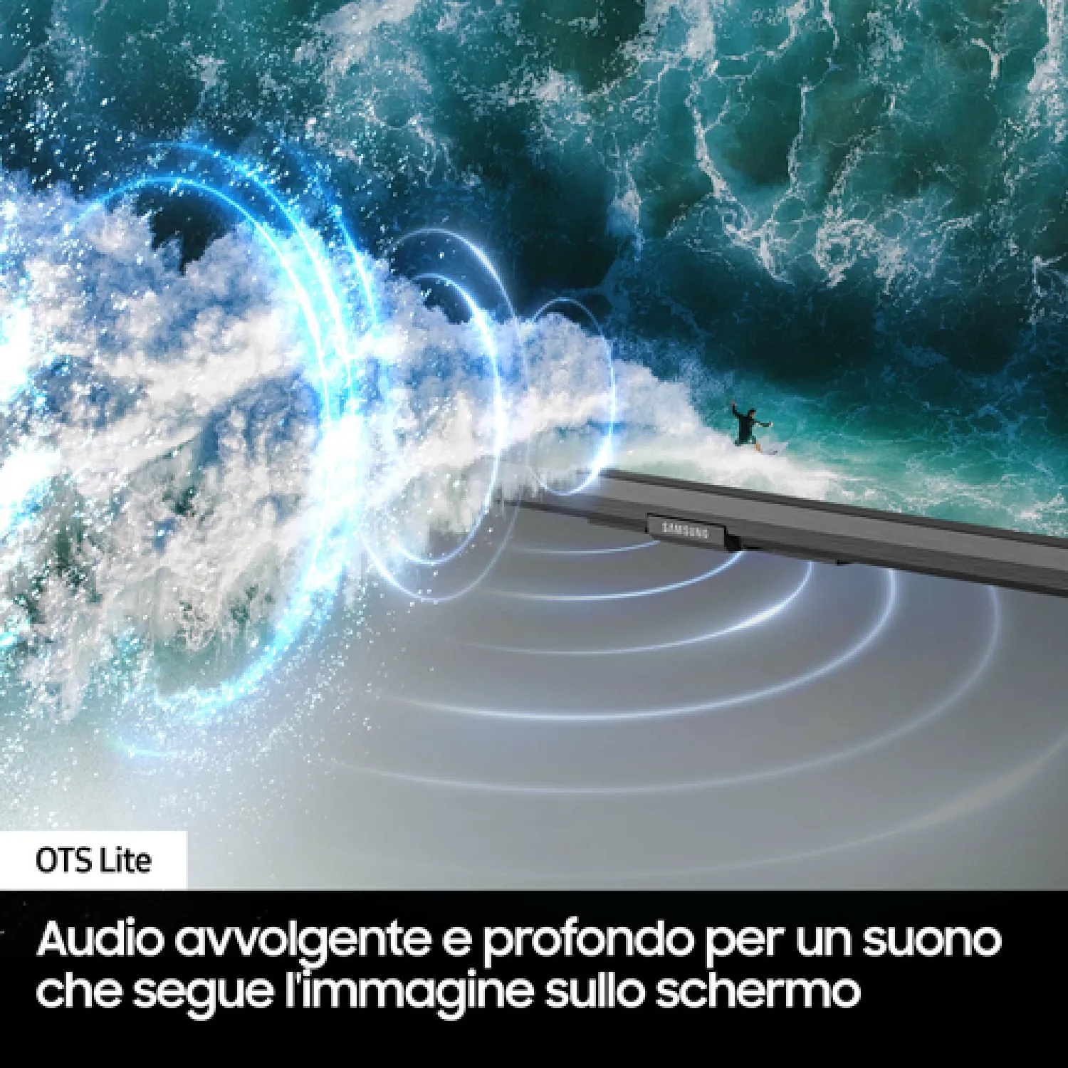 Samsung Smart TV 50" UE50DU8070UXZT, Crystal UHD 4K, 4K Upscaling, Airslim Design, DVBT-2, Q-Symphony & Adaptive Sound, Integrato con Bixby, comp con Alexa e Google Assistant, Black 2024 - immagine 2